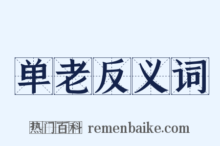 单老反义词是什么意思的图片
